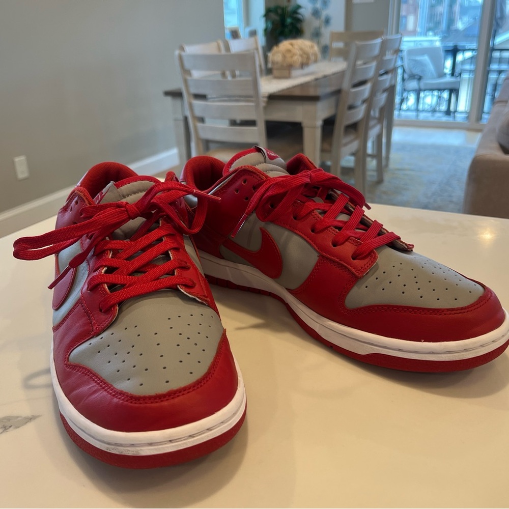 Nike UNLV Dunk Low Retro Sneakers Grey / White / Red  Men’s 11.5 - Picture 11 of 16